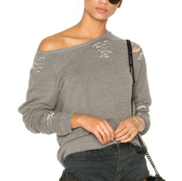 Michael Lauren Tops - Michael Lauren Draco Distressed sweatshirt